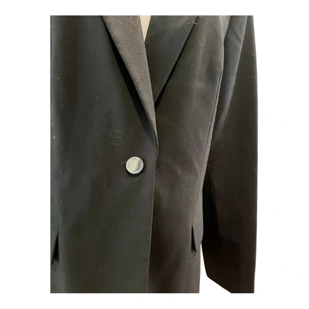 Calvin Klein Black Blazer Women’s Size 14 – Classic Single Button Suit‎ Jacket